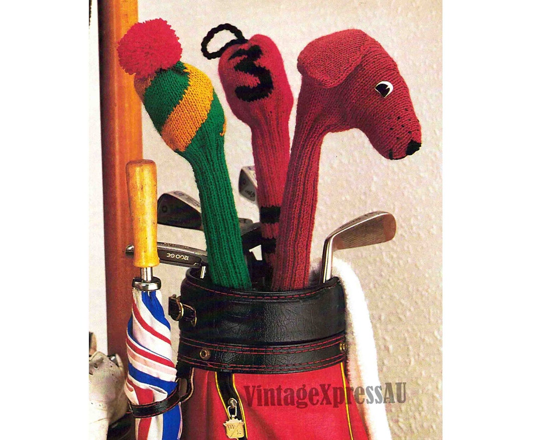 Golf Club Covers Knitting Pattern Dog Head Numbers (Download Now) Etsy