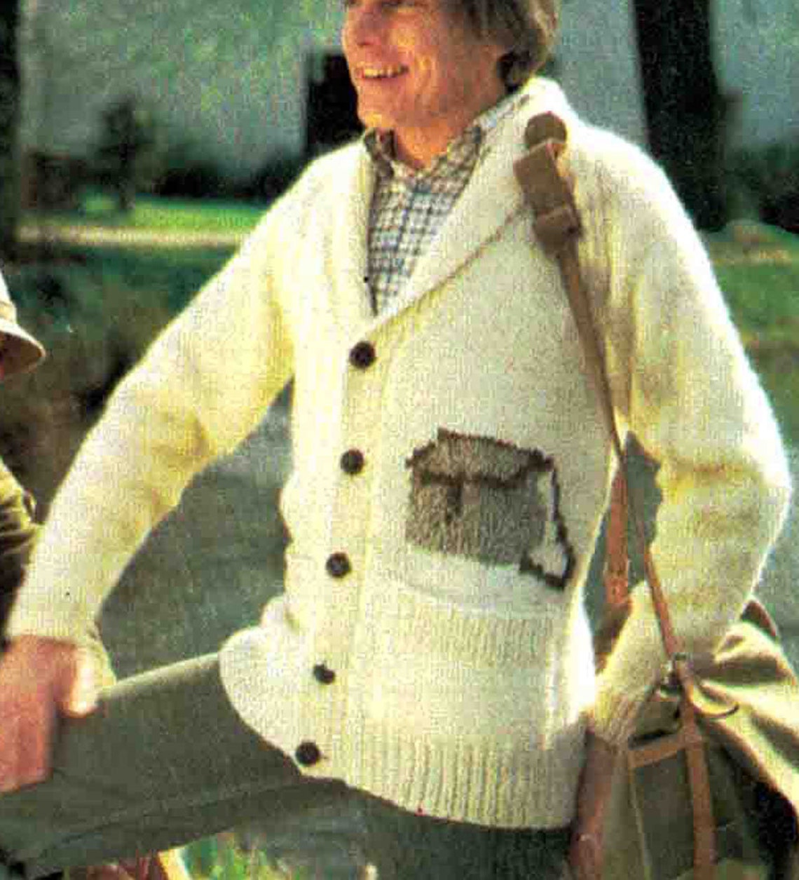 1980's Fishing Jacket Fishermen's Cardigan Knitting Etsy