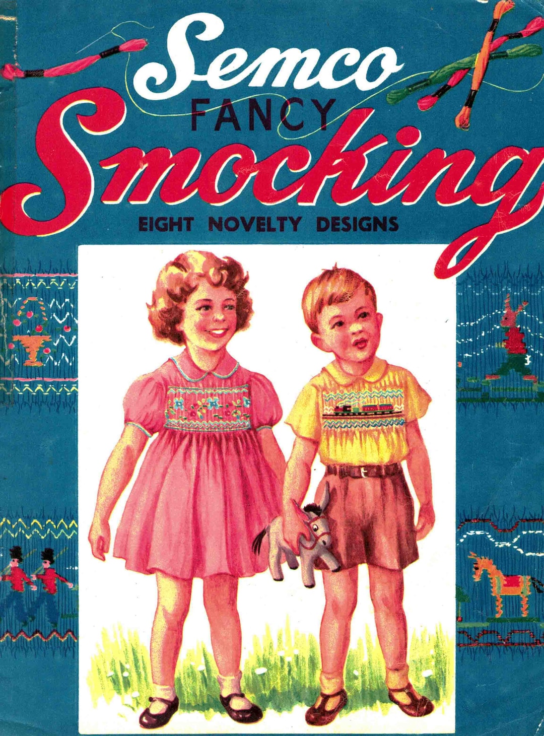 Fancy SMOCKING Book 8 Novelty Designs in ENGLISH Vintage 1950's Full ...