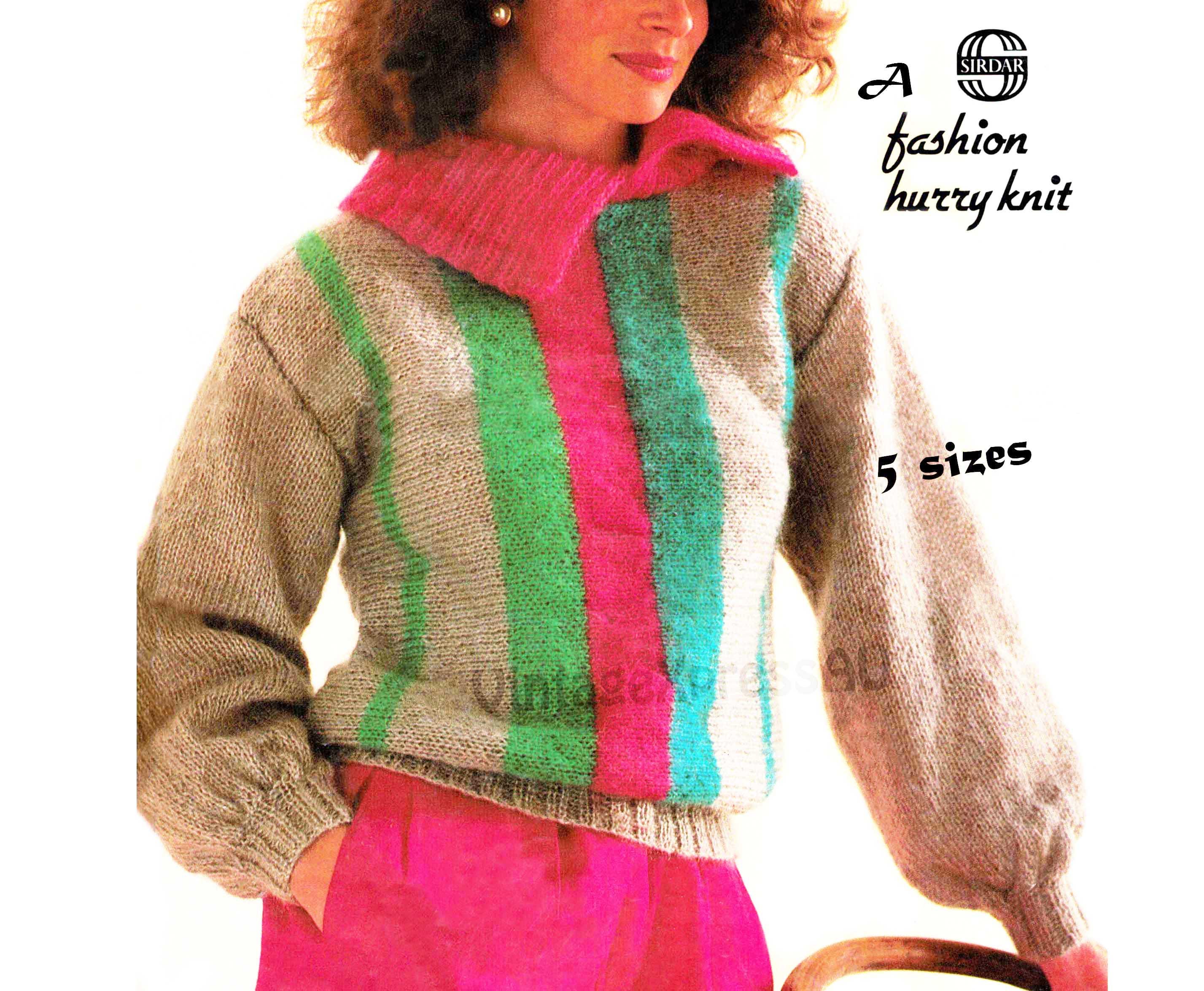 GREED☆ PATTERN STRIPE KNIT Beginner Knit Sweater Pattern (Free) - The Beginner Stripes