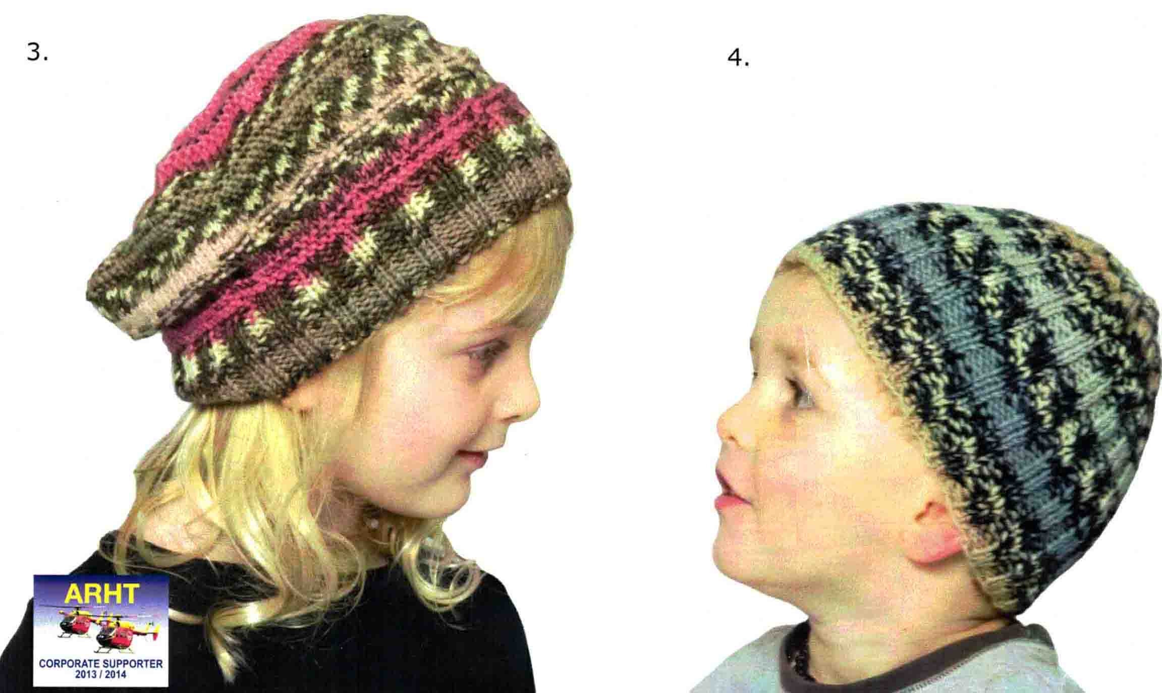 Children's Knitted Hats X 4 Knitting Patterns DK 8 Ply Ear - Etsy