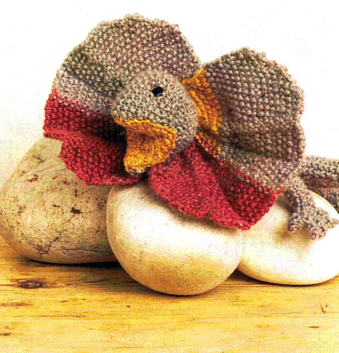 Frilled-neck Lizard Knitting Pattern DK 8 Ply Australian Soft - Etsy