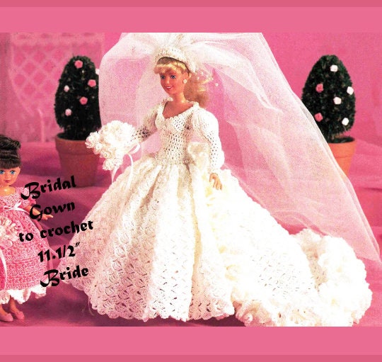 Doll White Dress Wedding Dress Veil Set, Fits Barbie Ballgown, for Barbie  Doll Clothes, Barbie Bridal,1/6doll,silkstone,poppyparker 