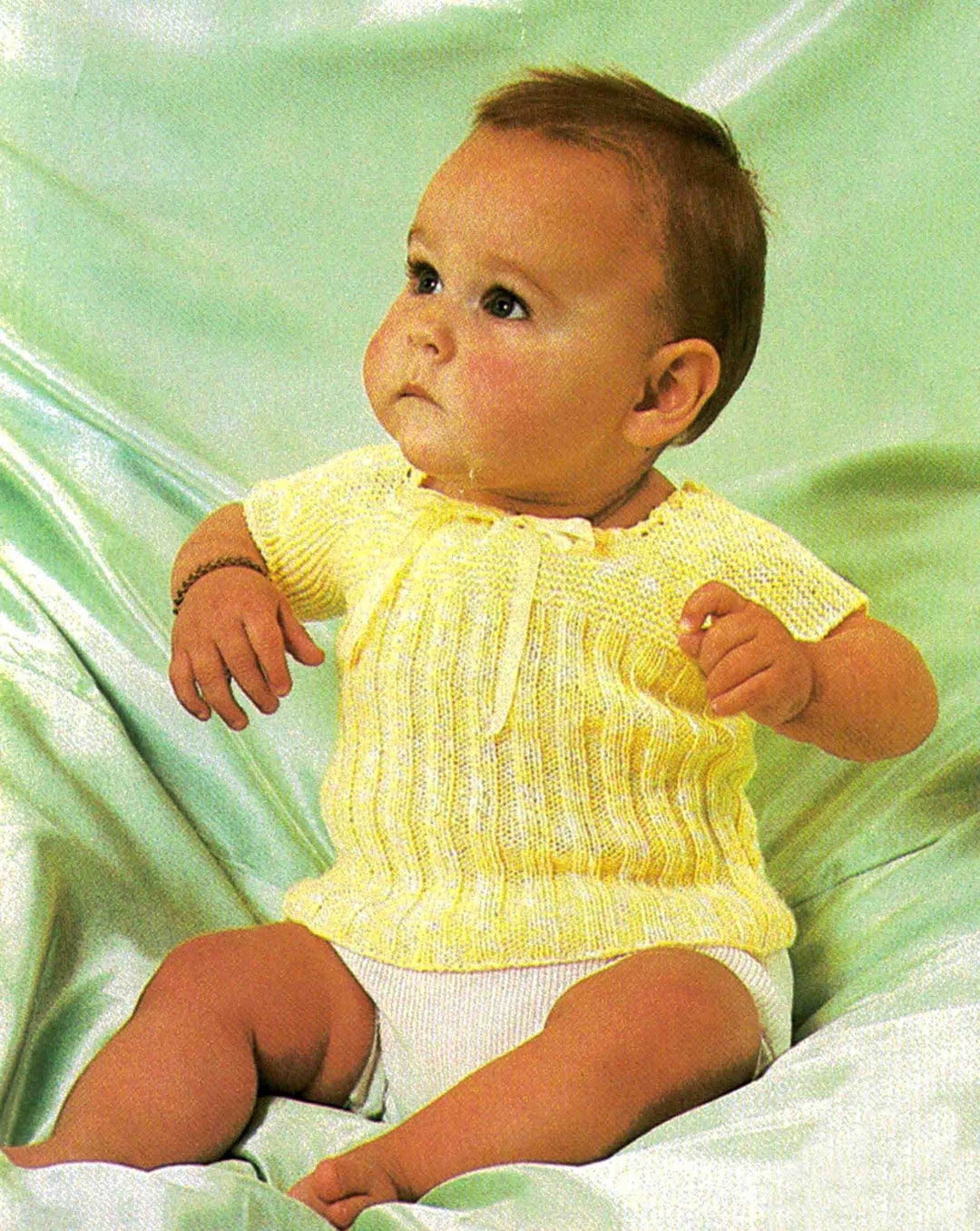 SALE Baby Vest Knitting Pattern 3 Ply Singlet Jumper Sweater Etsy New