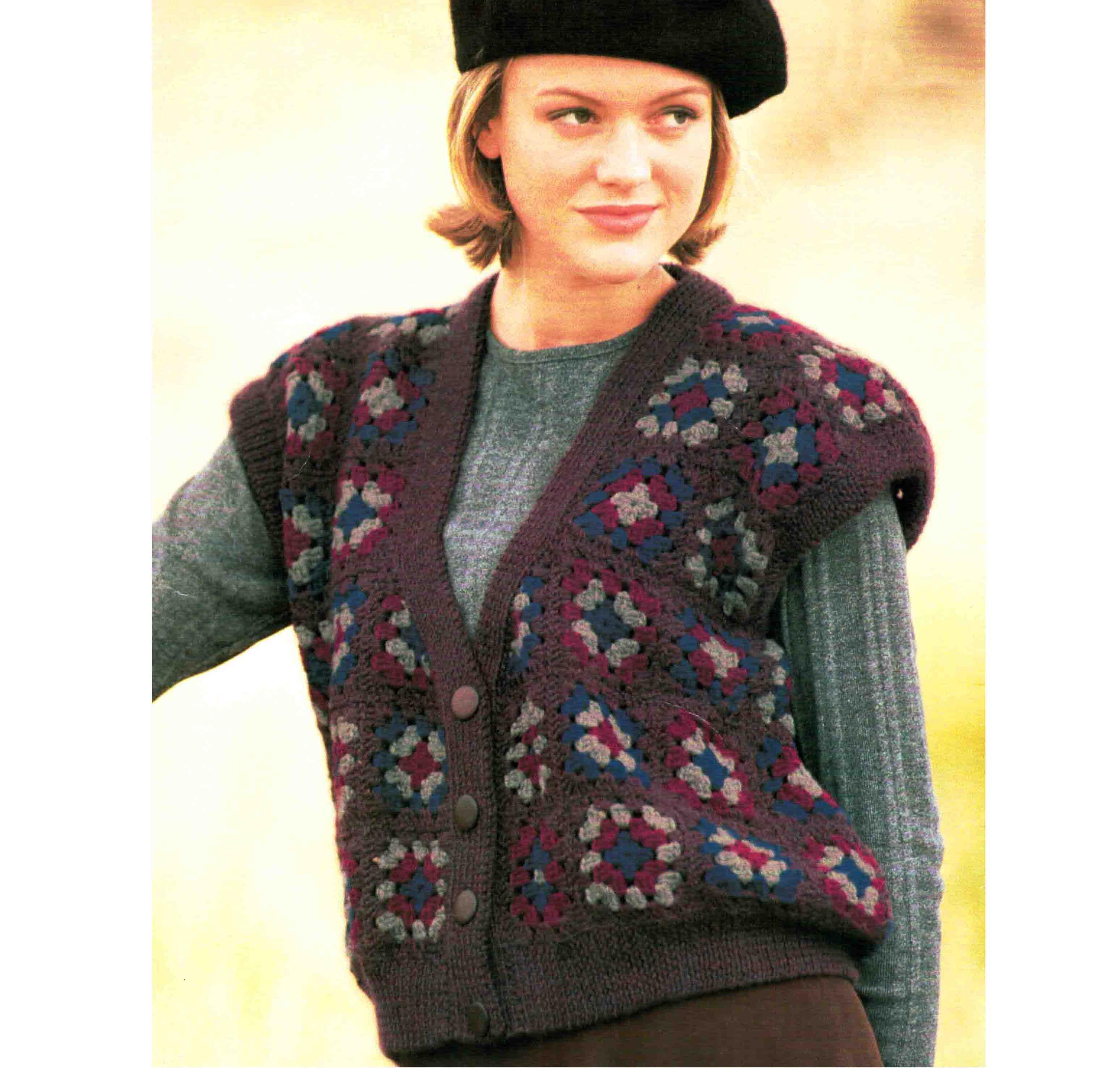30 Granny Square Vest Crochet Patterns for Retro Layers, Boho Vests, and Handmade Gifts 16 Retro Bohemian Granny Square Vest