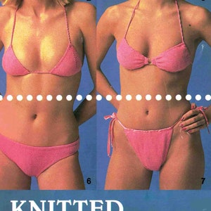 Bikini Swimsuits Mix N Match Knitting Patterns 4 Ply Tops & Bottoms Swimwear Separates to Mix it Up PDF Digital Download file image 2