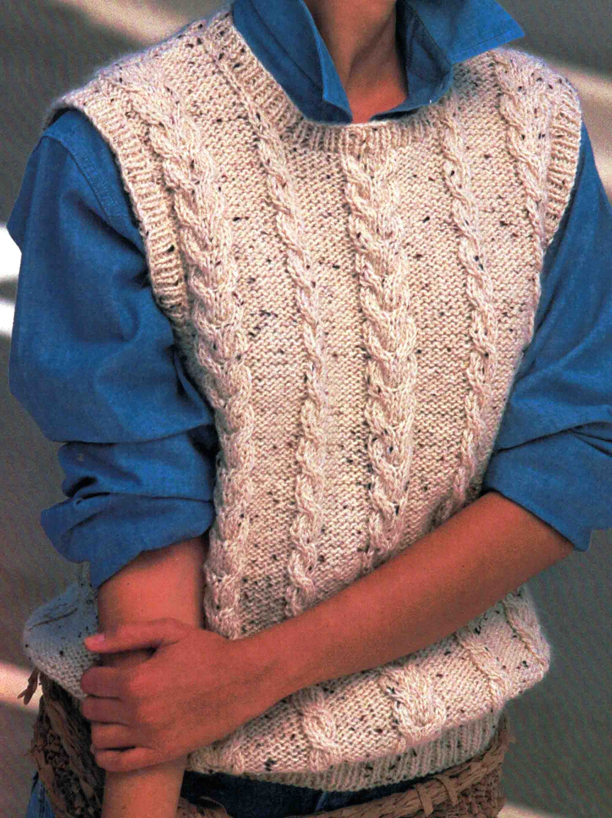 Pullover knitted vest hotsell