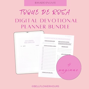 Toque de Rosa - Paquete de planificador devocional DIGITAL
