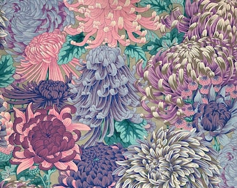 Kaffe Fassett fabric Hokusais Moms in rosé and bleue by Philip Jacobs