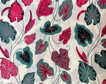 Cotton fabric Anthurium pink limited edition