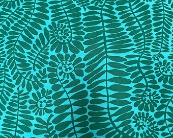 Kaffe Fassett fabric Fronds green by Brandon Mably - fern in green petrol