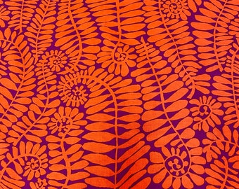 Kaffe Fassett Stoff Fronds orange von Brandon Mably - Farn in orange pink