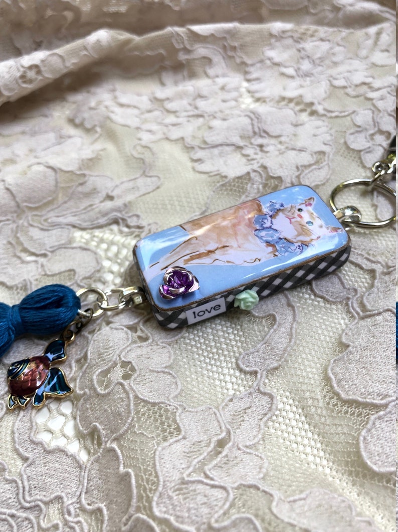 Cat Lover/'s Altered Domino Purse Charm II