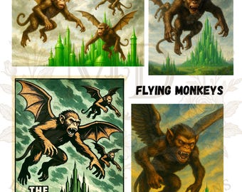 Flying Monkeys of Oz junk journal ephemera