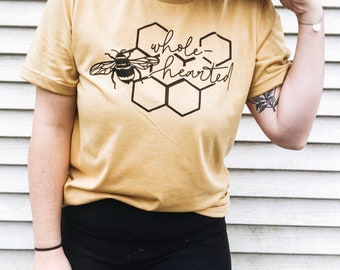 Bee Shirt | Bee Happy Tee | Bee t-shirt | Be Happy | Be Wholehearted