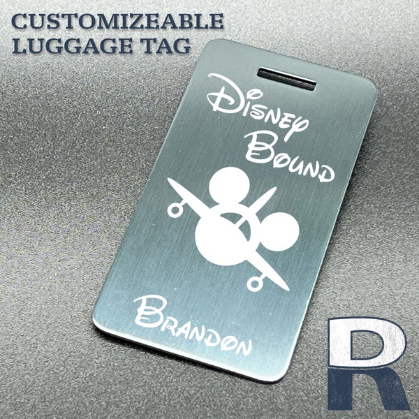 Personalized Disney Bound Laser Engraved Luggage Tag