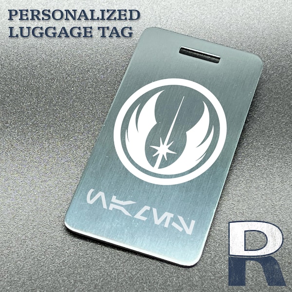 Personalized Jedi Order Logo Laser Engraved Luggage Tag