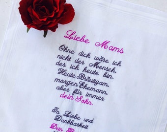 Tears of joy handkerchief for wedding