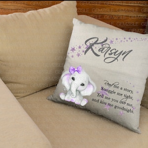 Purple Elephant Pocket Pillow - Digital PNG