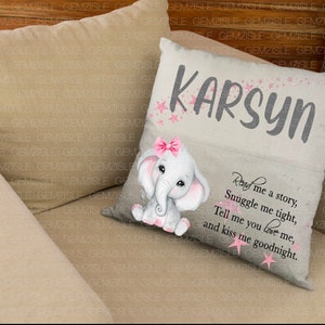 Girl Elephant Pocket Pillow - Digital PNG