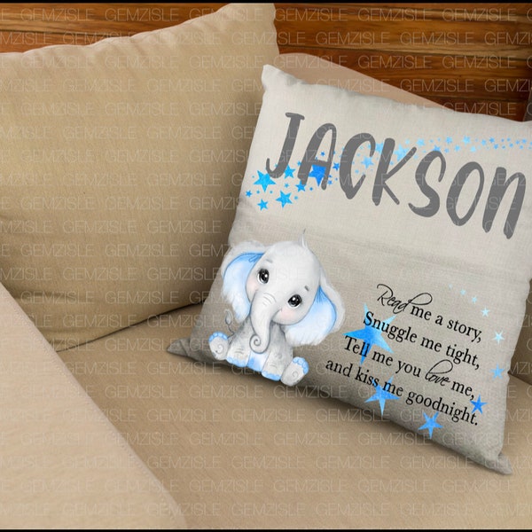 Boy Elephant Pocket Pillow - Digital PNG