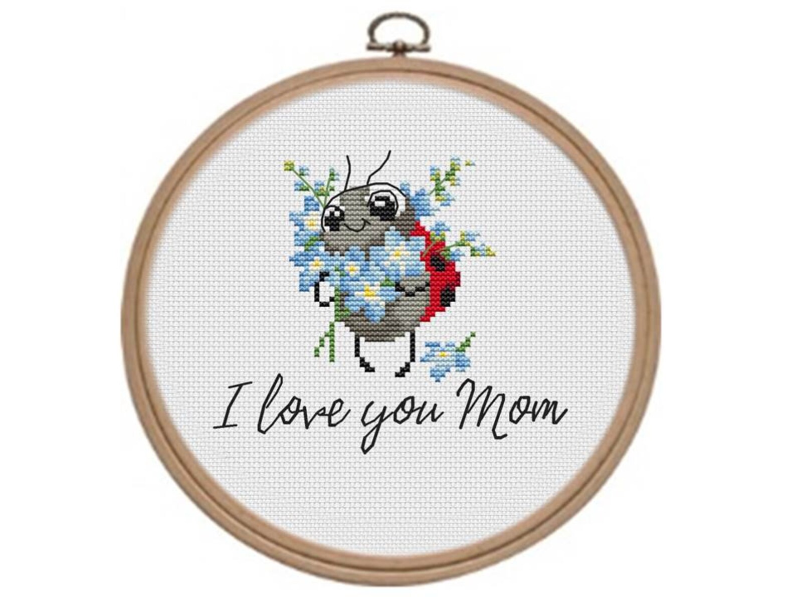 Mother's Day Cross Stitch Pattern Mother's Day Card Etsy