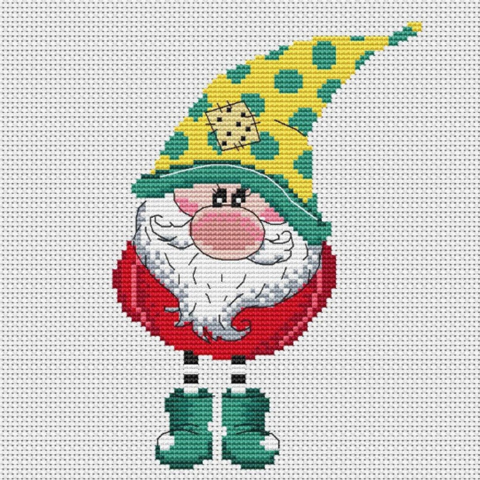 Christmas Gnome Cross Stitch Pattern Set of 4 Scandinavian | Etsy