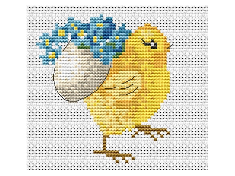 Easter Chicken Eggs Cross Stitch Pattern Pdf Easy Handmade Etsy