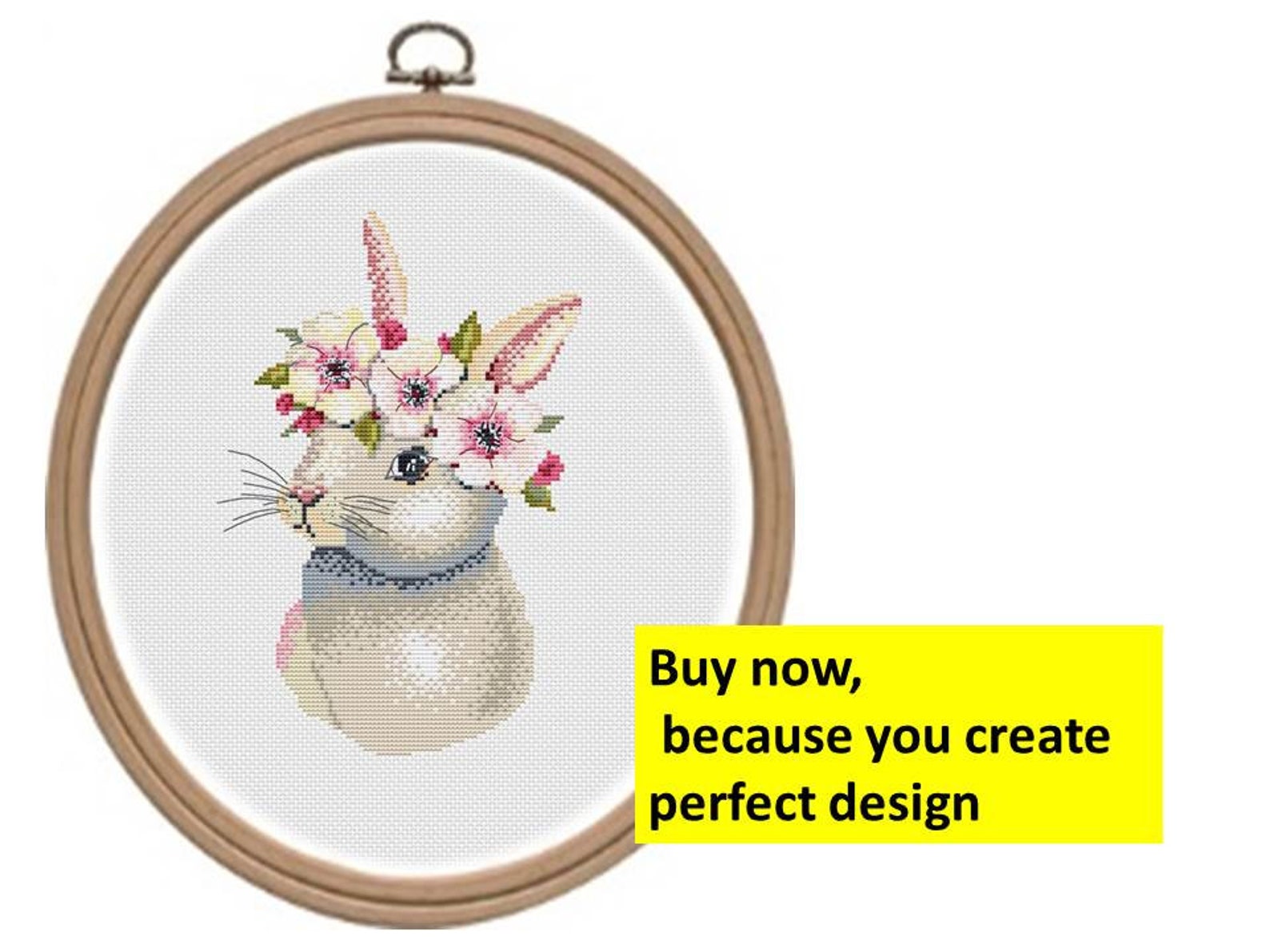 Bunny Cross Stitch Pattern Pdf Funny Cute Rabbit Embroidery Etsy