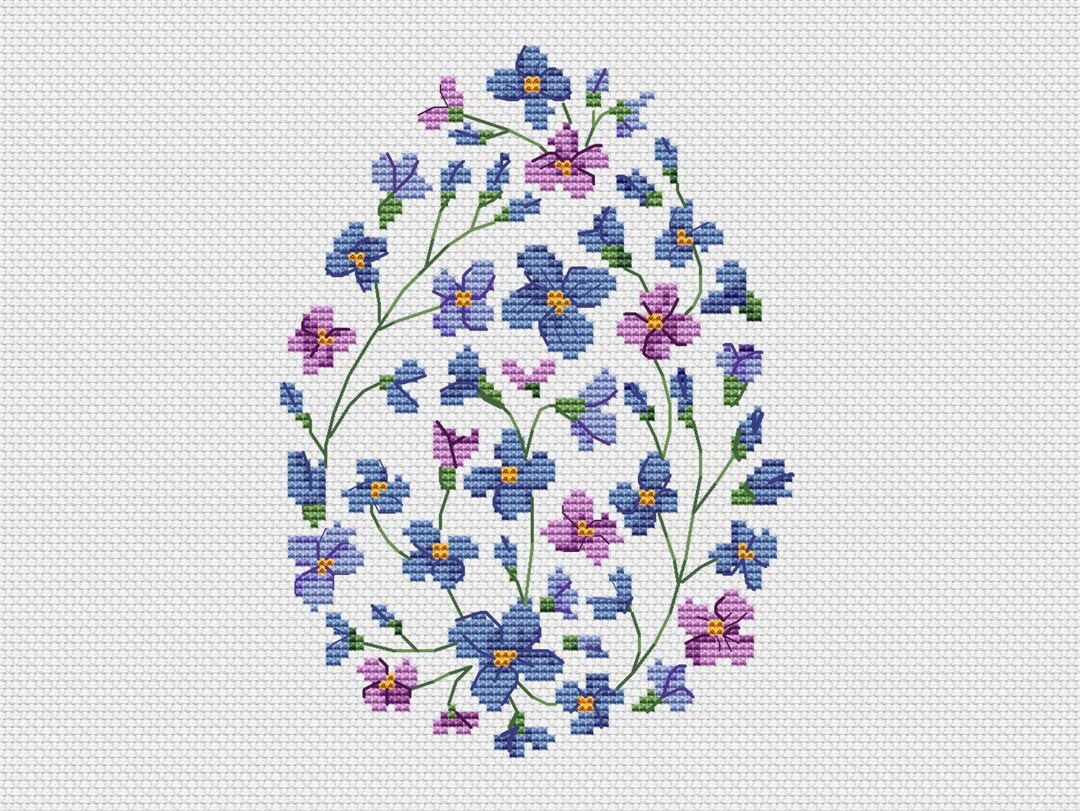 Easter Cross Stitch Pattern Pdf Easter Egg Cross Stitch Unique Etsy