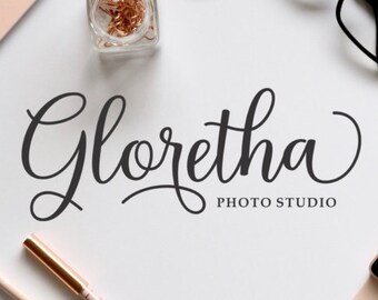 Gloretha modern calligraphy script font, Digital font, Calligraphy font, Handwritten font, Wedding font, Modern font,Instant download |B030
