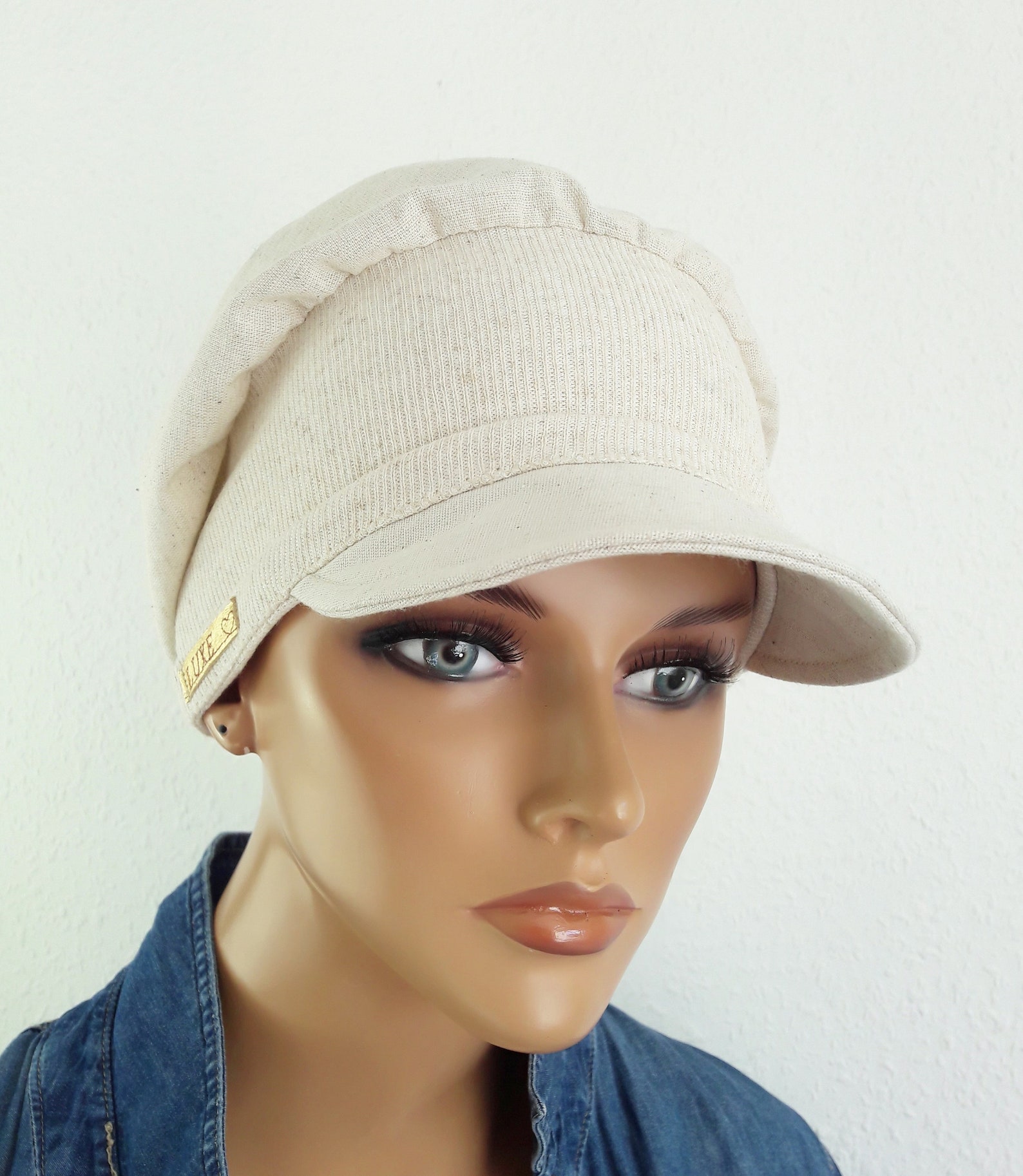 SOMMER Damen Kopfbedeckung Schildmütze Ballonmütze Weis/Natur | Etsy