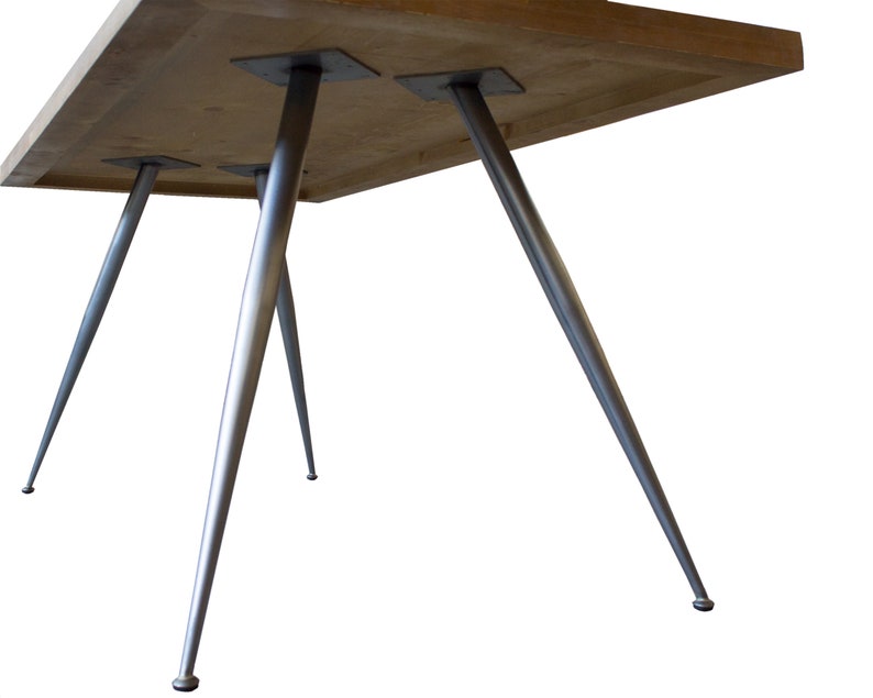 Leg tapered steel table Mid Century Modern design Etsy