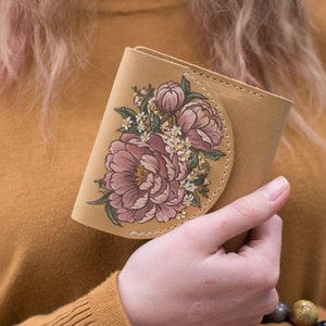 Cartera de cuero amarillo, mini cartera Peones, cartera pequeña mujer, mini cartera linda, cartera personalizada, cartera personalizada, regalo de mujer, vintage