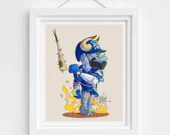 Monster Bombi Print / TX #53 / TX Béisbol / Obras de arte / Arte de pared de béisbol / Cartel de béisbol / Ese artista