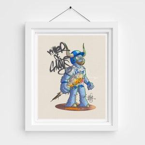 Killer of Giants Print | LA Baseball | Artwork | Los Angeles Wall Art | Baseball Poster | That One Artist