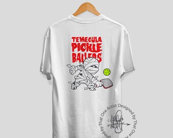 Camiseta de Pickleballers de Temecula / Divertida camiseta de Pickleball de Halloween / Camiseta de Pickleball de momia para jugadores / Regalo de juego de Pickleball unisex