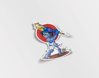 Pegatina de béisbol / Los Ángeles / Ese artista / Pegatina portátil / Pegatina de botella de agua