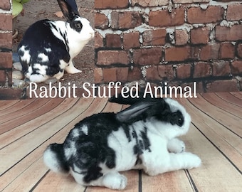Animal relleno de conejito realista, animal relleno de conejo, conejo de memoria, peluche de conejo personalizado, patrón de conejito de memoria, réplica de hámster