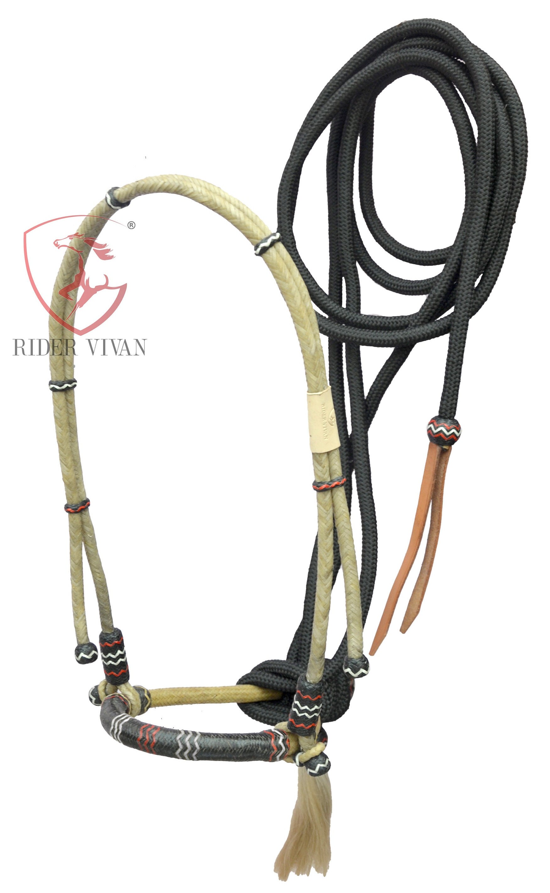 Bosal Cuir Sur Mesure Pour Cheval – Noyau Nylon Robuste – Fait Main