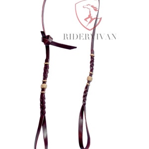 Bosal Noseband Hanger - Self-tie, Bosal Hanger single-ply 1/2", Bosal Hanger Latigo Leather.