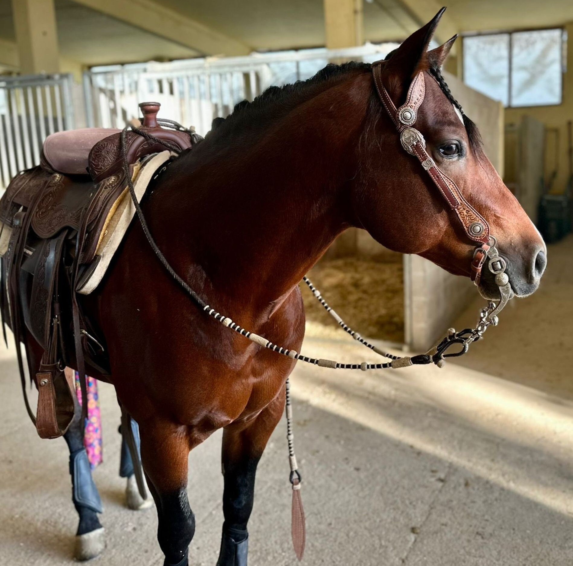 Hand-braided Romal Reins, Romal Reins California Style, Romal Reins 10 ...