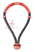 Handmade Rawhide Horse Bosal, Black & Red, 24 Plaits product logo