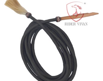 WeavingCraft Hand Braided Rawhide Horse Bosal - 5/8" Thickness, Full Size, Western Tack (Black)