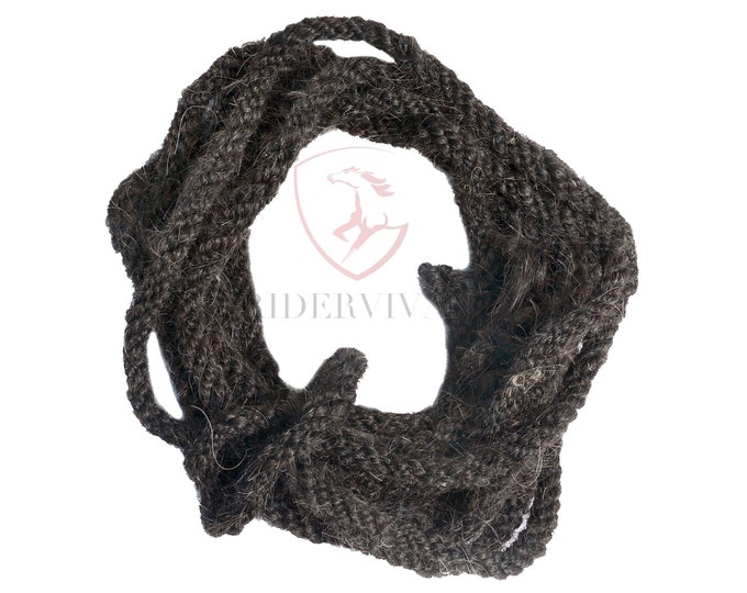 Mane Horse Hair Mecate Reins 4 Strands Beige Color Mecate, 5/8 Diameter