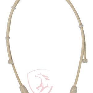Hand Braided Bosal Hanger, Natural Cow Rawhide Bosal Hanger, and Natural Knot Hackmore Hanger.