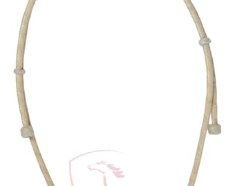 WeavingCraft Tack Bosal Tressé à la main en cuir brut plaqué à la main 1,6 cm d'épaisseur Marron naturel