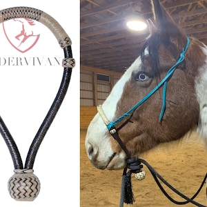 Handmade Rawhide Horse Bosal, Dark Chocolate Brown, 40 Plaits Bosal ...