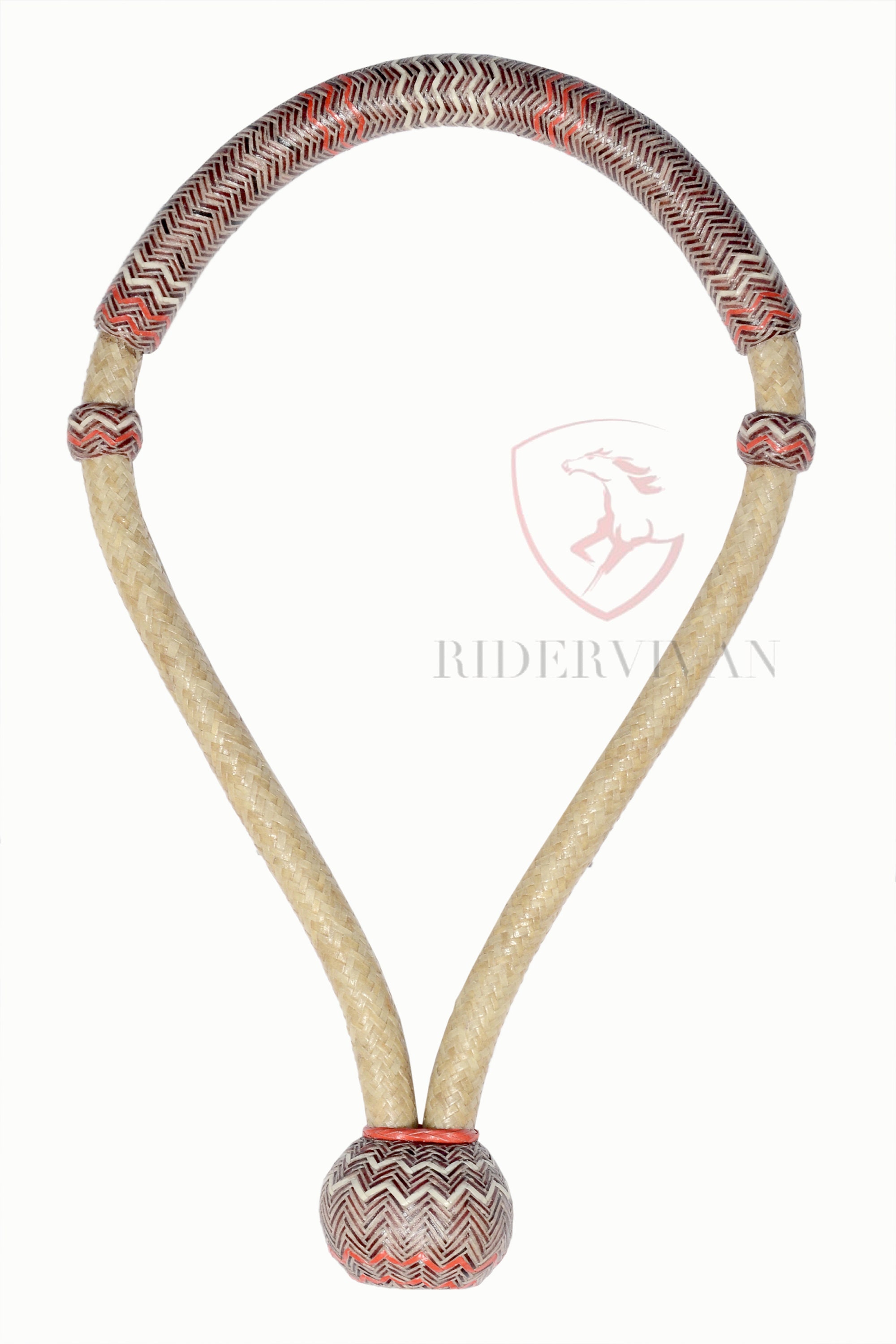 Bosal Rider Vivan 40 Tresses En Cuir Brut De Vache - Couleur Cerisier Châtaignier - Taille 11 Pouces