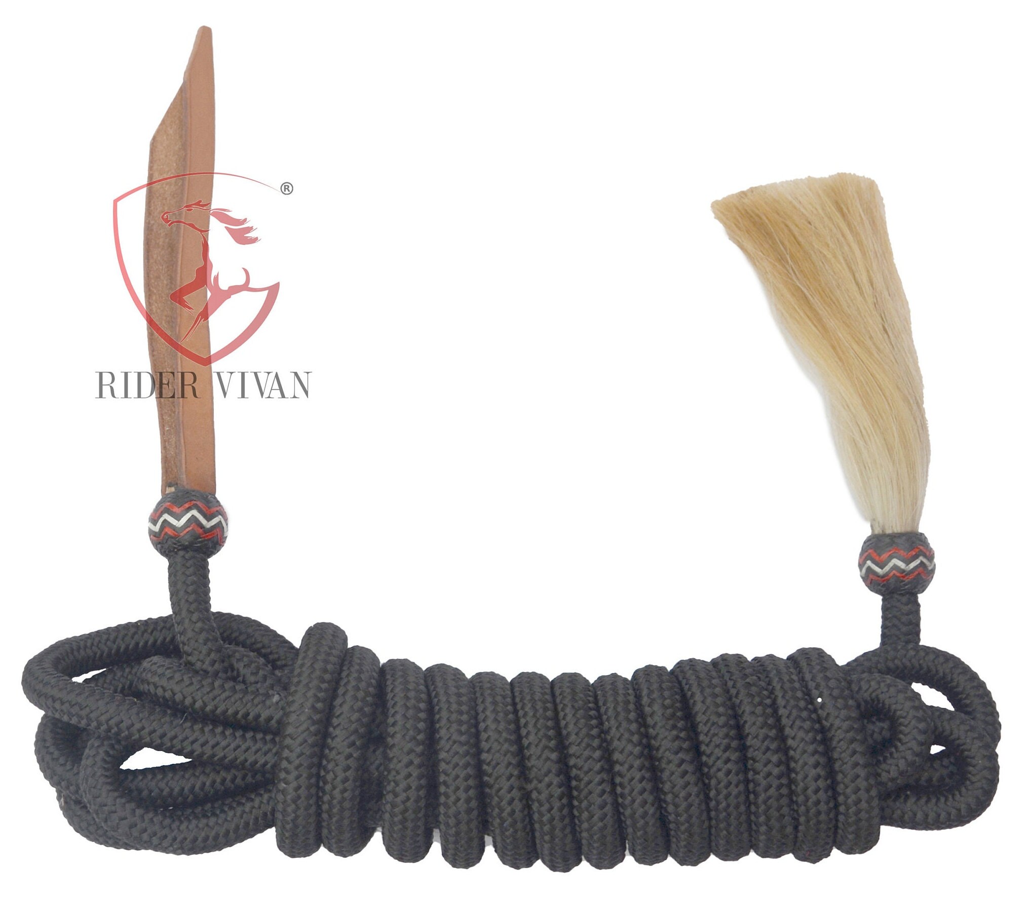 Handmade Rawhide Knot Bosal Set, Black Nylon Mecate Reins - Etsy